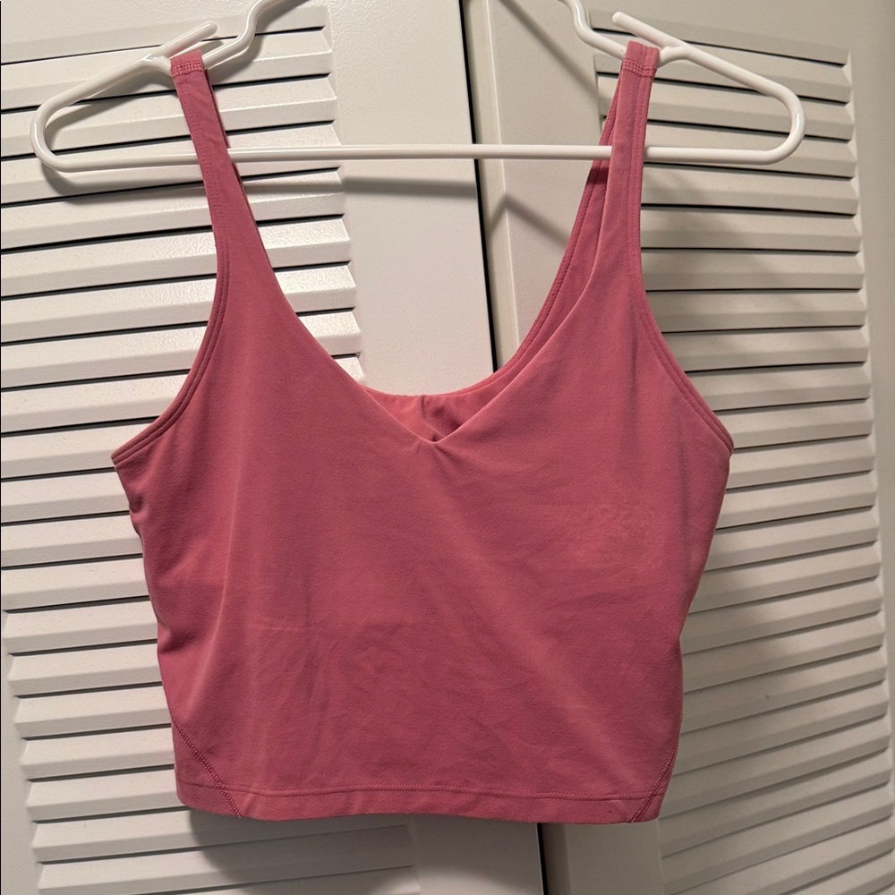 Size 8 Lululemon Align Pink Blossom Cropped Tank Top